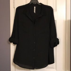 NY Collection Black Blouse